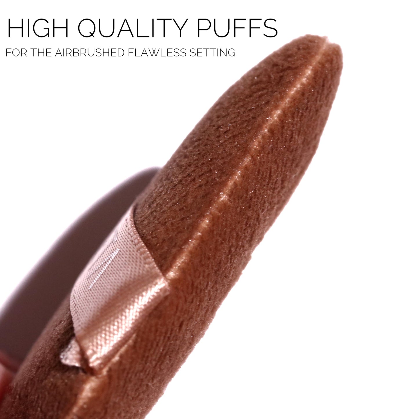 Arketa Cosmetics Brown Powder Puffs, Set of 3