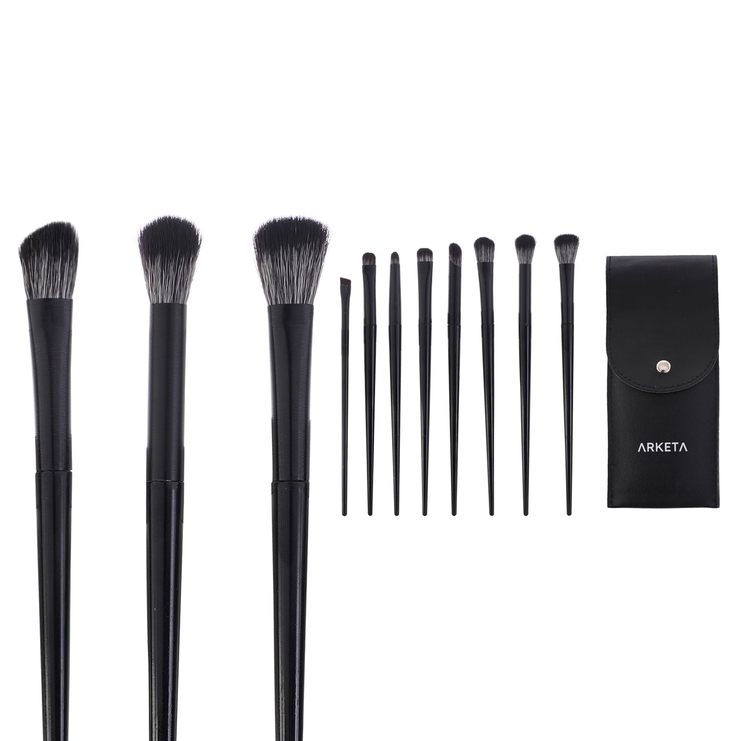 Arketa Cosmetics Eye Makeup Brush Set, 8 Pcs, Black
