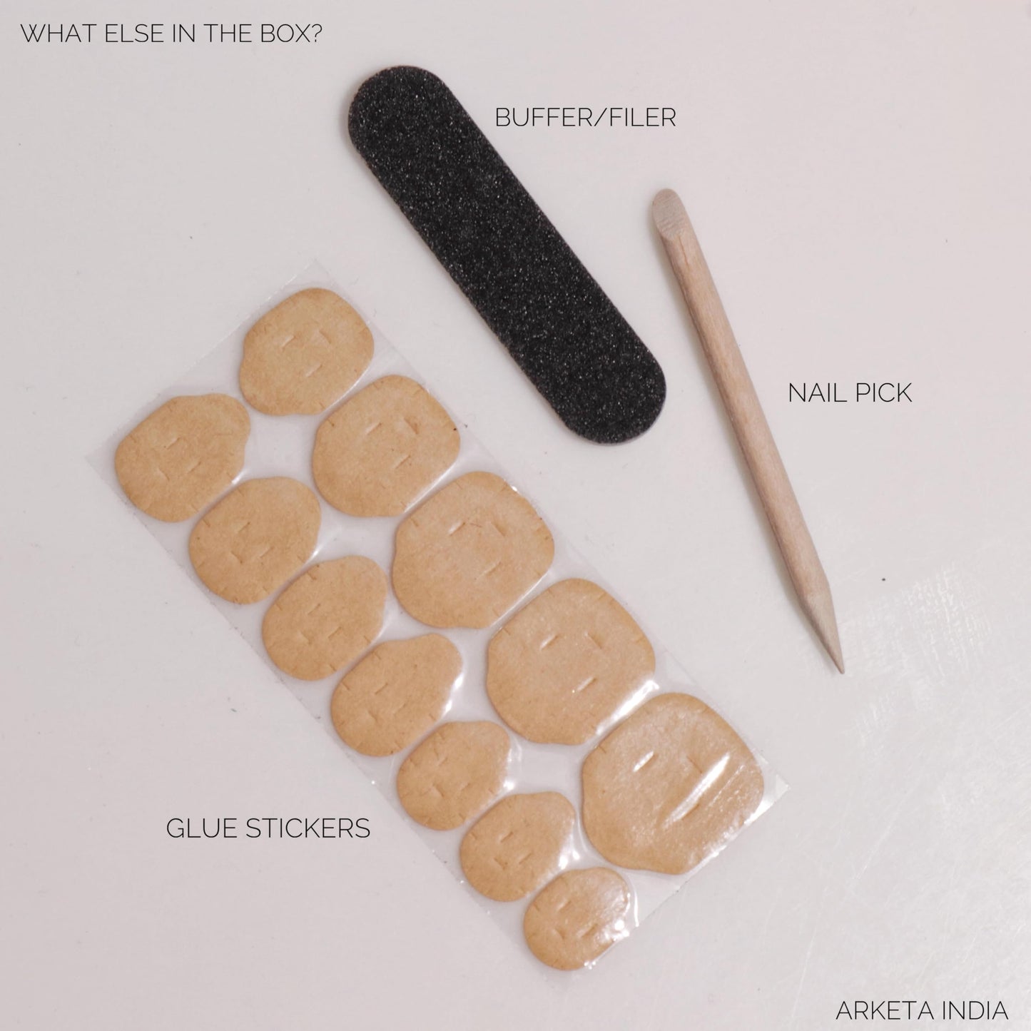 Arketa Cosmetics Premium Reusable Press-On Nails With Application Kit - Effortless Elegance, Redefined