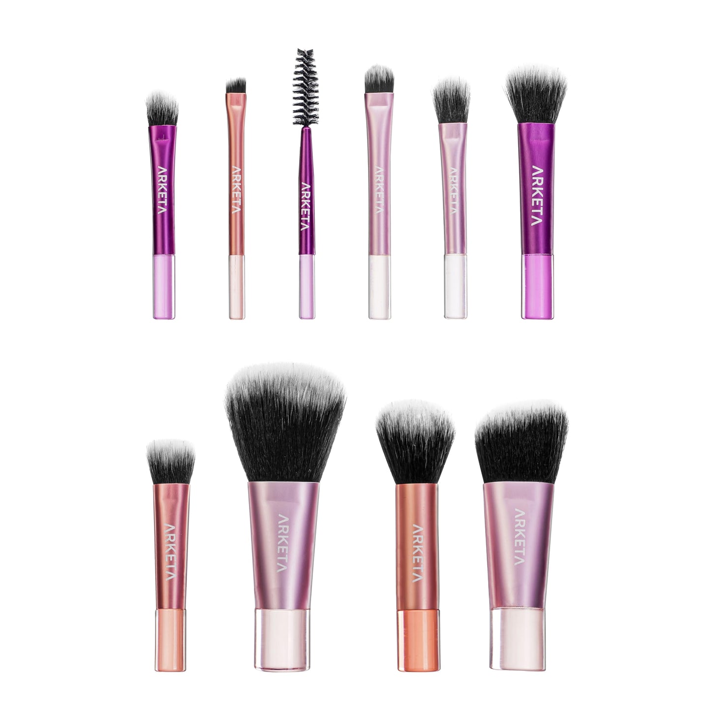 Arketa Cosmetics Travel Fantasy Mini Brush Set, 10 Pcs